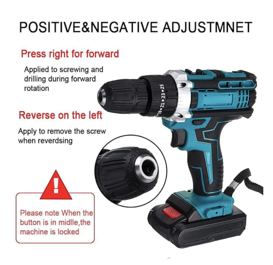 MAKITA Drill Cordless Drill Hammer Drill Batteri Cordless Impact Drill - Image 4